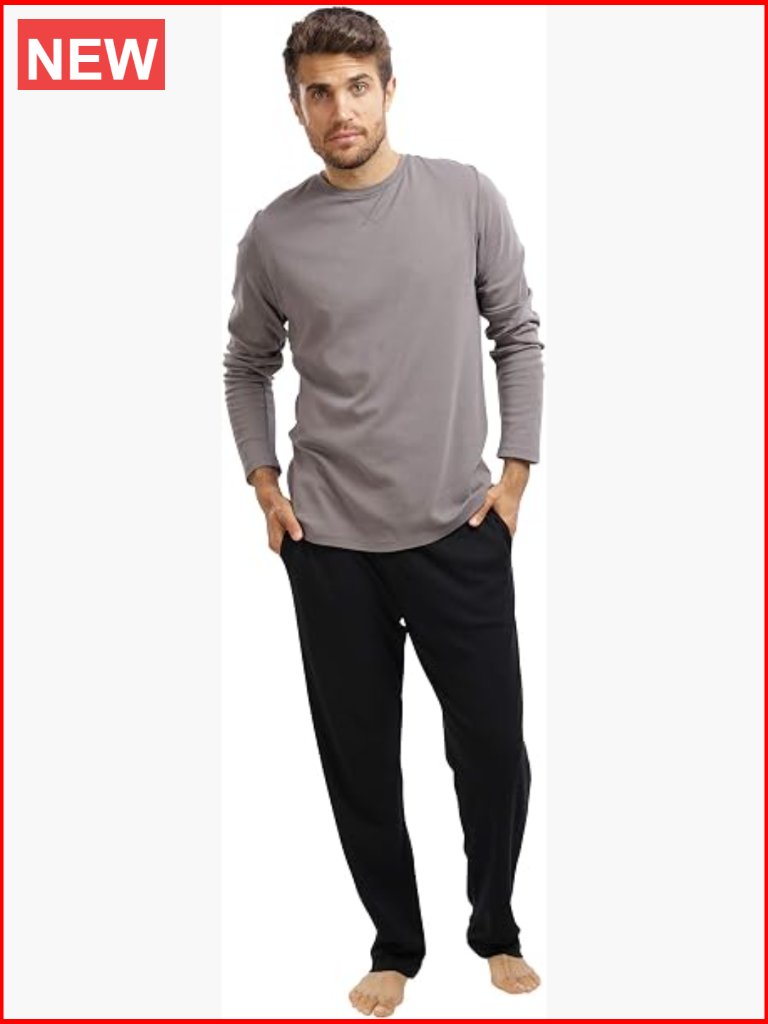 Men's Pima Cotton Pajama Set - Long Sleeve Lounge Set